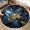 Beautiful flowers Round Area Rug,Carpet Rug for Living Room Bedroom Sofa Playroom Decor,Non-slip Floor Mat