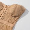 Vintage Französisches Spitzen Durchsichtiges Bandeau Korsett Top
