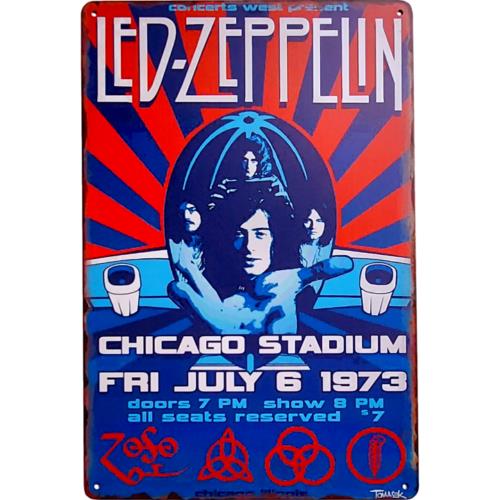 

Vintage Concert Metal Sign 70s Retro Rock Roll Tin Sign 20x30cm（7.8x11.8inch）