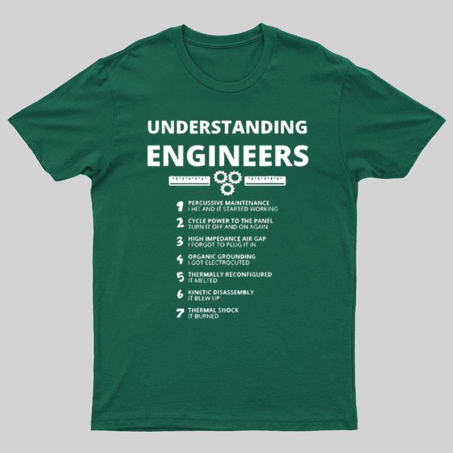 Understanding Engineers 100% Cotton Summer Casual Cool Loose T-Shirt