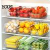 Kitchen Fridge Storage Solution Refrigerator Box, Large Opening Design Transparent Bin, Box Food-Grade Crisper for Cabinet Pantry Organization Rack