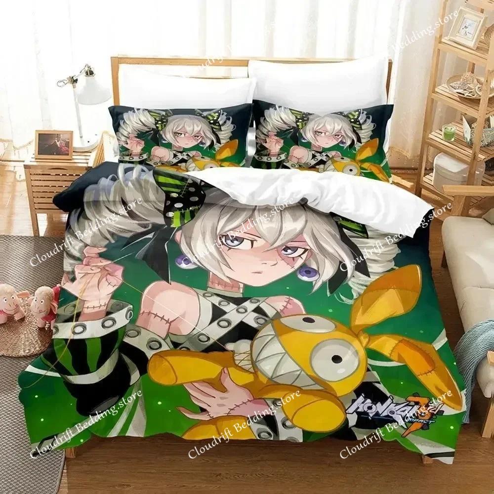 New 3D Print Anime Honkai Impact 3 Bedding Set Adult Kid Bedroom Duvet cover Sets Home Textiles Birthday Gifts