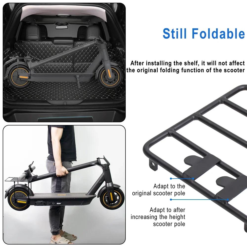 Luggage Cargo Rack Parts For Ninebot Max G30 G30LP/D Electric Scooter Thicken Steel Folded Rear Rack Storage Shelf  Accessories