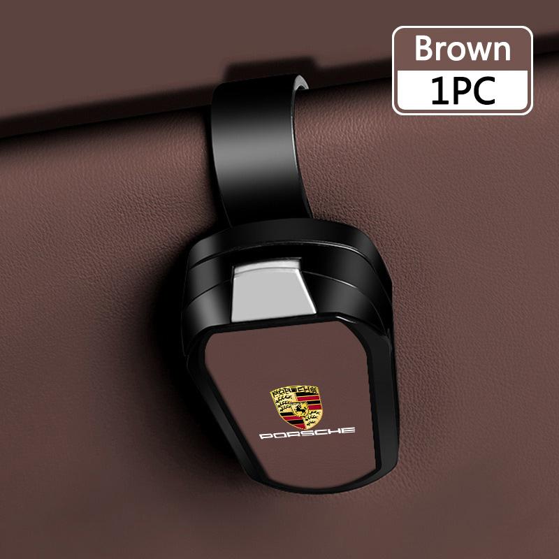 Car Sun Visor Glasses Holder Organizer Anti-Slip Eyewear Clip For Porsche Cayenne Panamera Macan Boxster Cayman 718 911 Sticker