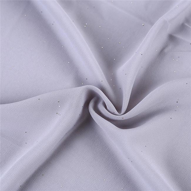 Solid Color Gold Powder Scarf Pearl Chiffon Malaysia Muslim Hijab Wrap Elegant Shining Scarves Shawl