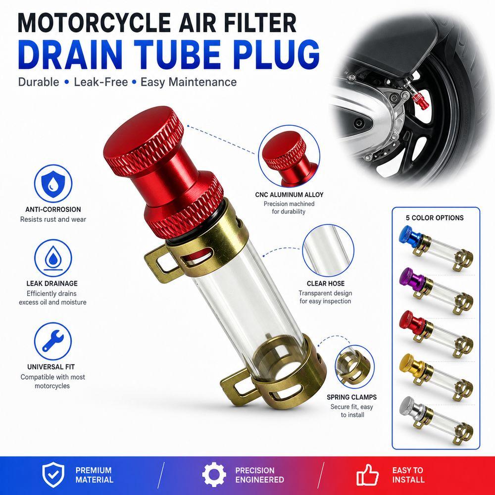 Knurled Stopper Airbox Drain Plug Air Filter Drain Plug Motorcycle Airbox Drainage