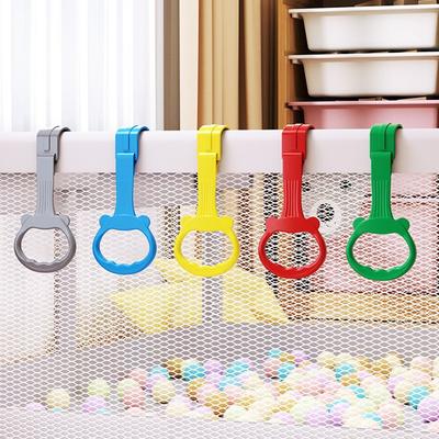 Cartoon Hand Pull Ring Plastic Hanging Ring Portable Stroller Hook  for Baby