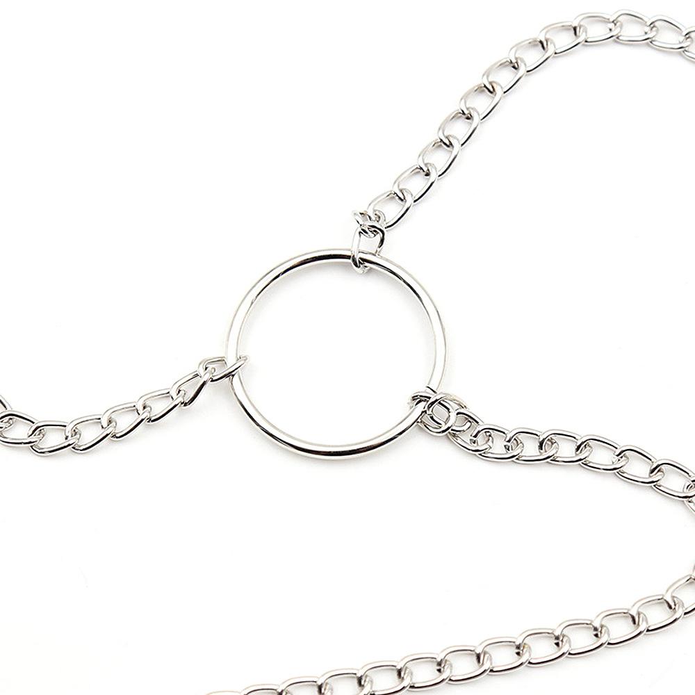 Florya Flirtative Three-Headed Clitoral Clamp Double Nipple Clamps Vaginal Labia Clamps Iron Chain Pendant Lesbian Sex