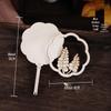 Handgefertigter Chinesischer Brokat & Perlen Kühlschrankmagnet DIY-Set mit Holzrahmen.