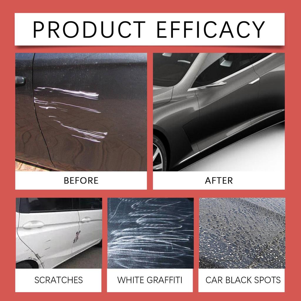 Homonth Car Scratch Repair Wax 120g Car Wax Polish  Long Lasting Protection Easy To Apply Removes Scratches Oxidation Vehicle Paint