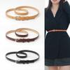 Womens Slim Alloy Pin Buckle Belt Dresses Blazers Minimalist Chic Fashion Accessory