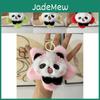 Schattig Cartoon Panda Pluche Speelgoed Korte Pluche Sleutelhanger Kindercadeau Gevuld Dier Bedeltje