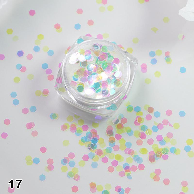 1Box Nail Art Super Glitter Sequins Holographic Northern Nail Art Sequins Lights Laser Flakes Sticker DIY Accessories Manicure
