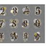 30 Pcs PET Laser Gold Theme Stickers Handbook Theme Stickers DIY Scrapbook Material Decoration Stickers Numbers