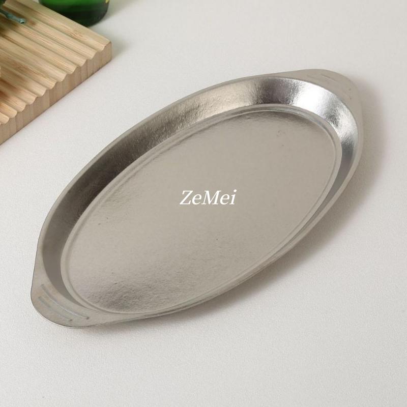 

Pure Titanium Dinner Grilled Fish Platter,Camping Heat-Resistant Home Fruit Plate Dinner Dishes Grill Tray Tableware,Kitchenware 30.8cm серебряный