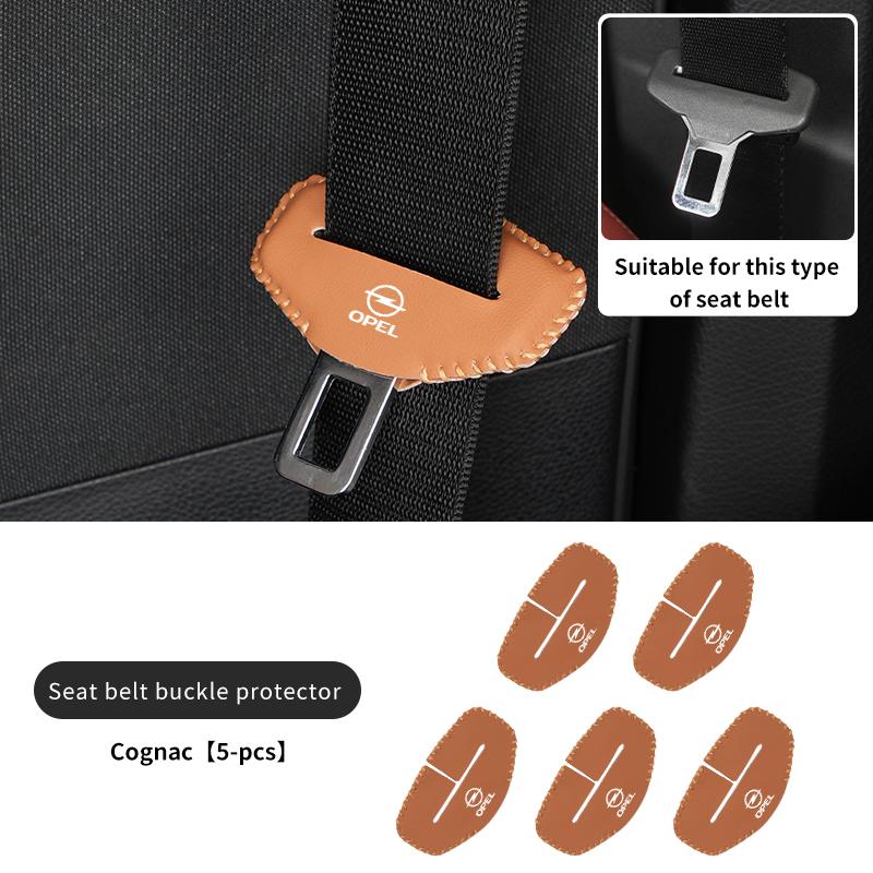 2/5pcs Car Seat Belt Buckle Anti-scratch Protector Cover For Opel Corsa Astra Insignia Vectra Zafira Meriva Mokka Grandland