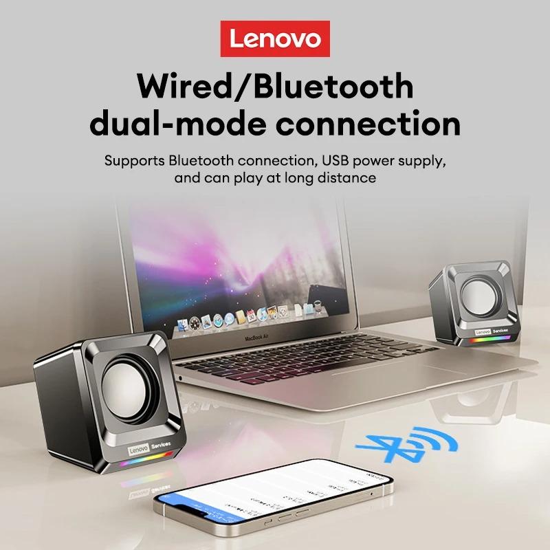 Original Lenovo A01 Wired Wireless Speaker Low Latency With Rich Bass Soundbox For Phone Computer Loud Speaker