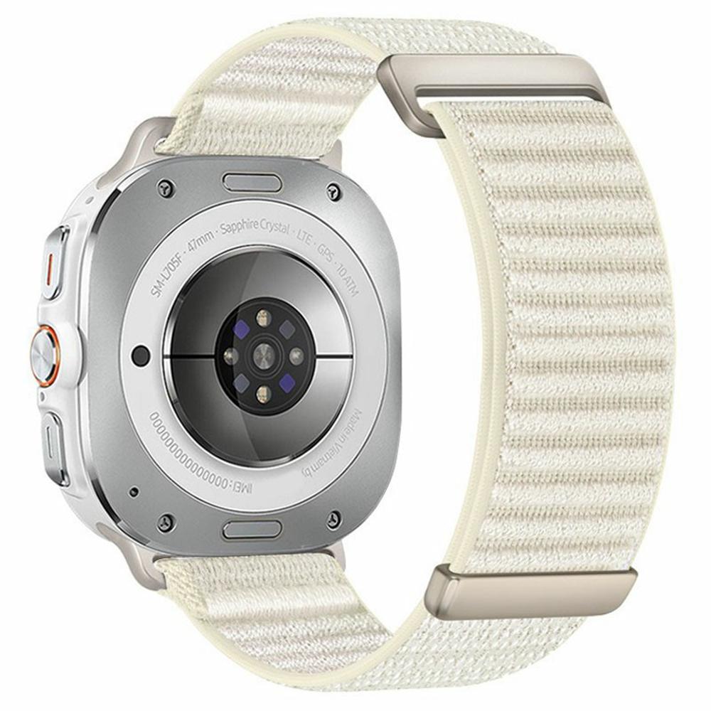 For Samsung Galaxy Watch Ultra (2025) 47 mm / Ultra 47 mm Klokkereim Todelt Borrelås Vevd Nylon Håndleddsstropp