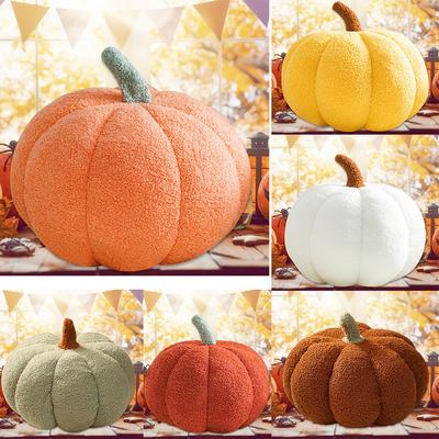 Soft Pumpkin Pillow Sofa Cushion Bedroom Decoration 3D Simulated Soothing Pillow Halloween Decoration Plush Toys 7/11 Inch