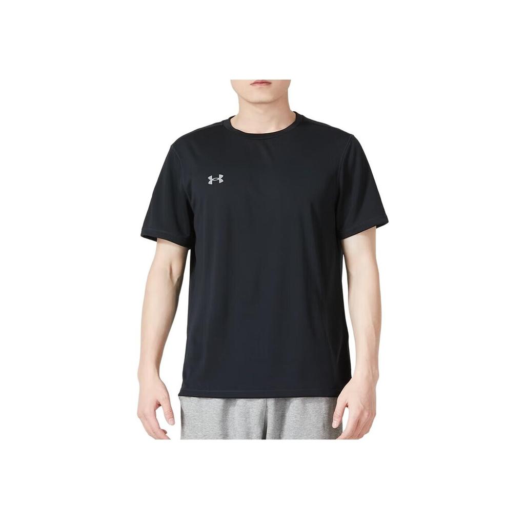 Under Armour Pánské jednobarevné ležérní tričko s krátkým rukávem a kulatým výstřihem, černé 23500505-001