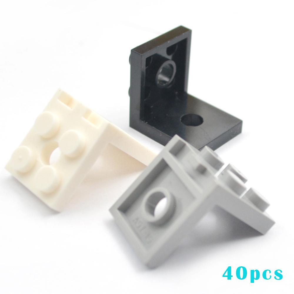 40PCS 2X2 Dots Figures Stand Base Plate Holder Wall DIY MOC Showcase Bracket Building Blocks 3956 Kids Toys Christmas Gifts