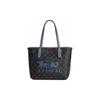 City Canvas Leather Tote Bag , Shopping Bag , Handbag , Shoulder Bag Medium Women's Brown Blue (Unisex) Shoulder Bags CM183 SVW6O