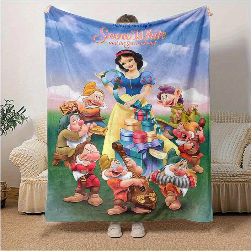 1pc, Snow White and the Seven Dwarfs Gift of Home Decor Cozy Blanket for Bedroom, Living Room, Travel, Camping, Car