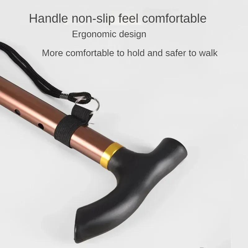 Kij teleskopowy do chodzenia, wędrówek, kempingu, kijów trekkingowych, stopu aluminium, składanej laski, kul, kijów dla osób starszych