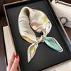 Beige Silk Silk Scarf Small Square Scarf Women's Versatile 111 Mulberry Silk Headband Small Silk Scarf Fashion Small Scarf with Shirt