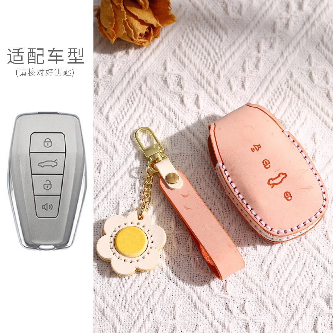 

4 Bottons Car Key Case Cover Shell For Geely Atlas Boyue Nl3 Emgrand X7 X6 Ex7 Gx7 Mk Coolray Gt Gc9 Borui Ec7-Rv Accessory