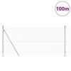VidaXL Clôture en Fil Soudé avec 13 Poteaux à Flange 1x100 m Acier Galvanisé 3352383