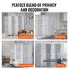 Wood Room Divider Wooden Privacy Screen 6 Panel Room Separation Divider