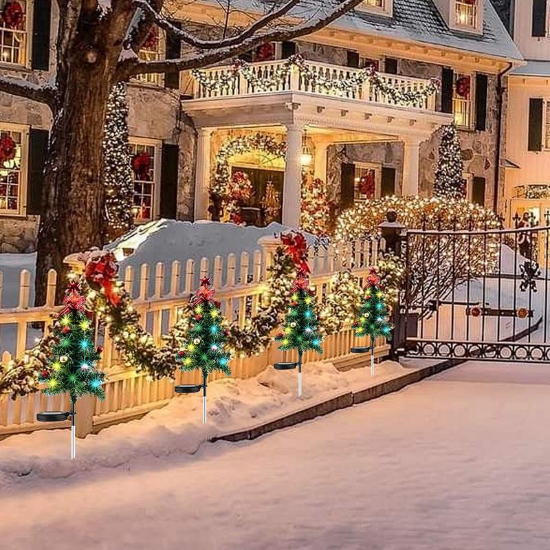 Christmas Tree Pathway Solar Lights Solar Christmas Tree Stake Lights Garden Decor 2x Solar Christmas Tree Solar Christmas Tree