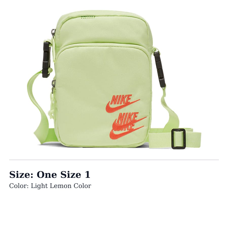Nike Fabric Shoulder Bag Unisex Light Lime DH3080-383