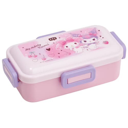 Skater Bento Box, My Melody and Kuromi Love Love Design, 530ml, Soft Filling, Dome-Shaped Lid, Women's, Made in Japan, PFLB6AG