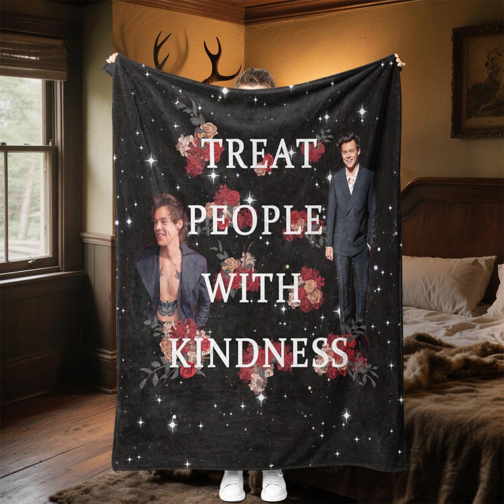 Harry Styles Morbida Coperta Confortevole Tutte le Stagioni Regalo Perfetto Divano Ufficio Riposo all'Aperto Coperta da Viaggio