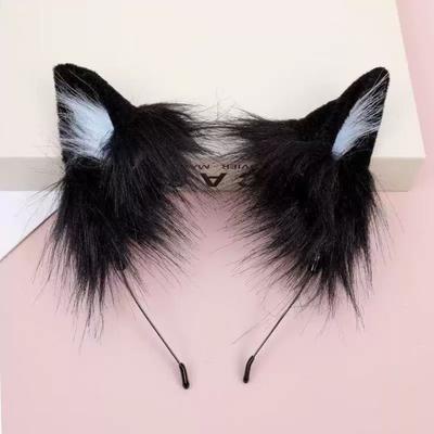 Fashion Lolita Cat Ears Headband JK Hair Hoop Plush Hair Band Hair Clip Animals Furry Cosplay Headwear Face Wash