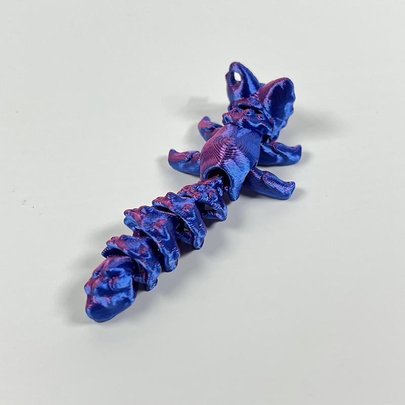 Compact Movable 3D Fox Keychain 3D Printed Colorful Articulating Keychain Toy Action Figure Collectible Desk Ornament Gifts
