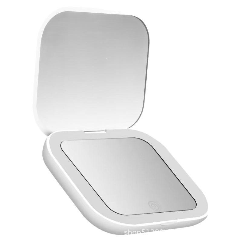Compact Travel Makeup Mirror with LED Light, Magnification, and Folding Design – Perfect for Women and Students