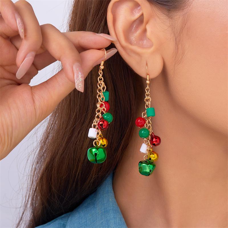 Christmas Asymmetrical Dangle Earrings for Women Santa Snowman Snowflake Tree Holiday Jewelry Gifts