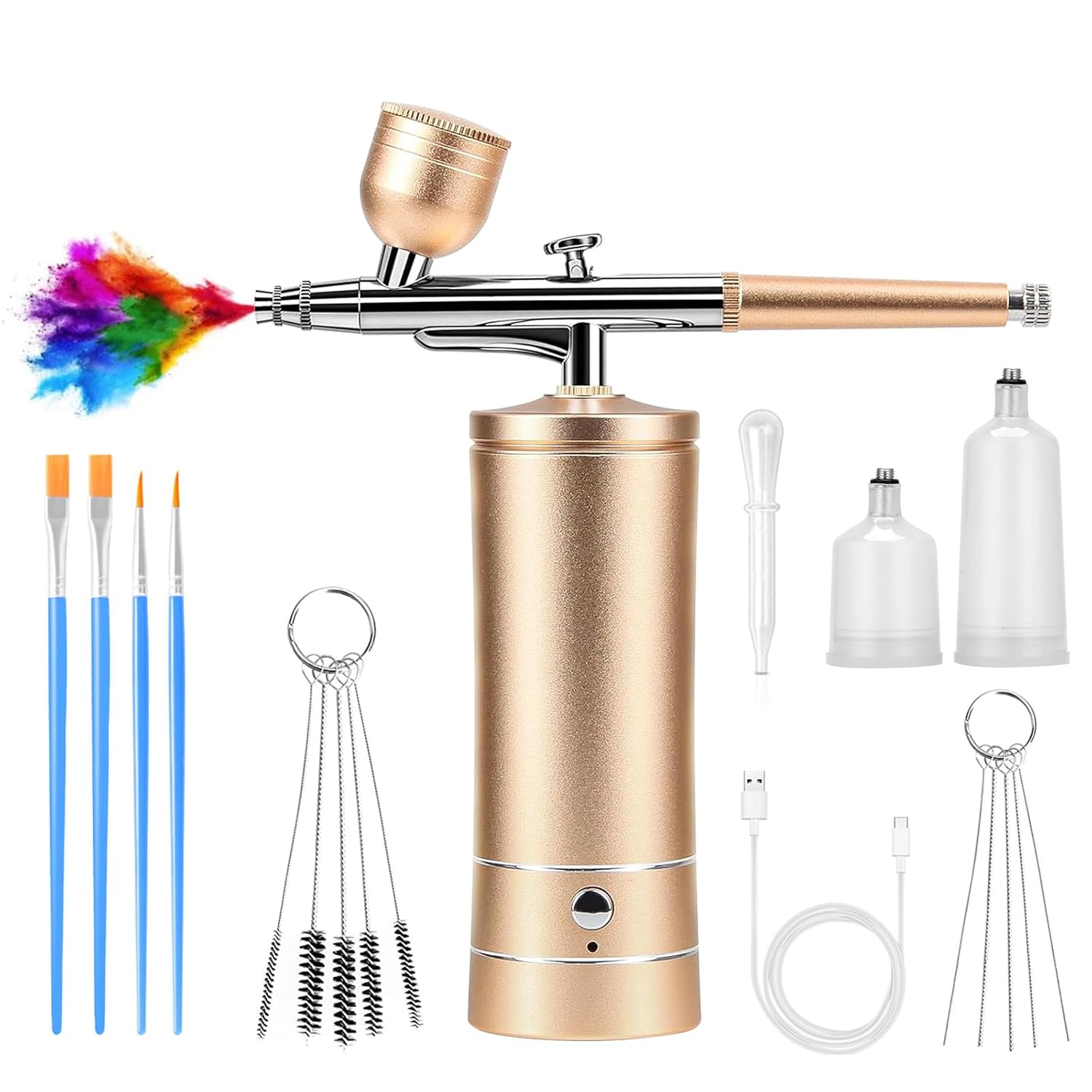 

Airbrush-Kit Набор воздушных кистей с компрессором для аэрографа Подвески для ногтей Беспроводная воздушная кисть для парикмахера, нейл-арта, декора тортов, макияжа, рисования моделей
