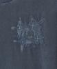 GAKKAI UNIONS Crumble Pigment Applique Short Sleeve T-Shirt Dive Blue