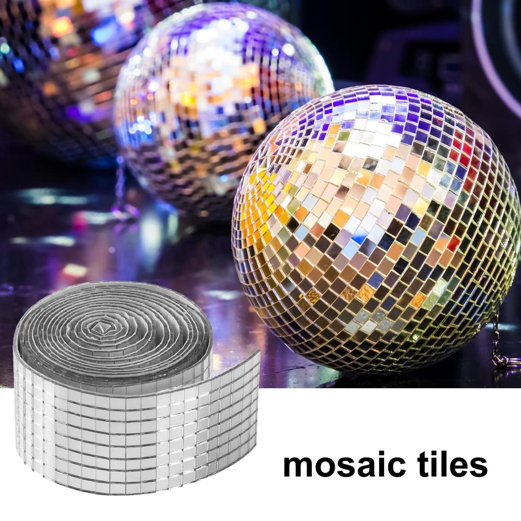 5x5mm Mirror Disco Tiles Theme Birthday Decoration Self Adhesive Mosaic Tiles DIY Disco Ball Card Making And Art Collage