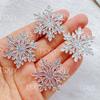6PCS Sparkling Acrylic Christmas Snowflakes Scrapbook DIY Jewelry Decor Crafts Accessories