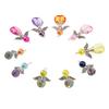 60 Pieces Mixed Silver Angel Butterfly Charms Pendants Faceted Beads