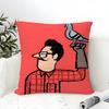Pillow Case Cotton Linen Fabric Square Zipper Pillowcase Home Decorative Living Room Aesthetic Art Artist J-Jean Jullien 3