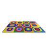 Yousheng Kids Playmat Rug 120x160cm Nursery Colorful Checkered Rug with Anti-Slip Backing Classroom Seating Area Carpet for Art Room Playroom