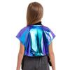 Chaleco de Jazz para Escenario para Niñas: Chaqueta Metálica con Aberturas Laterales, Bolsillos con Cremallera y Hebilla, Top de Rendimiento sin Mangas
