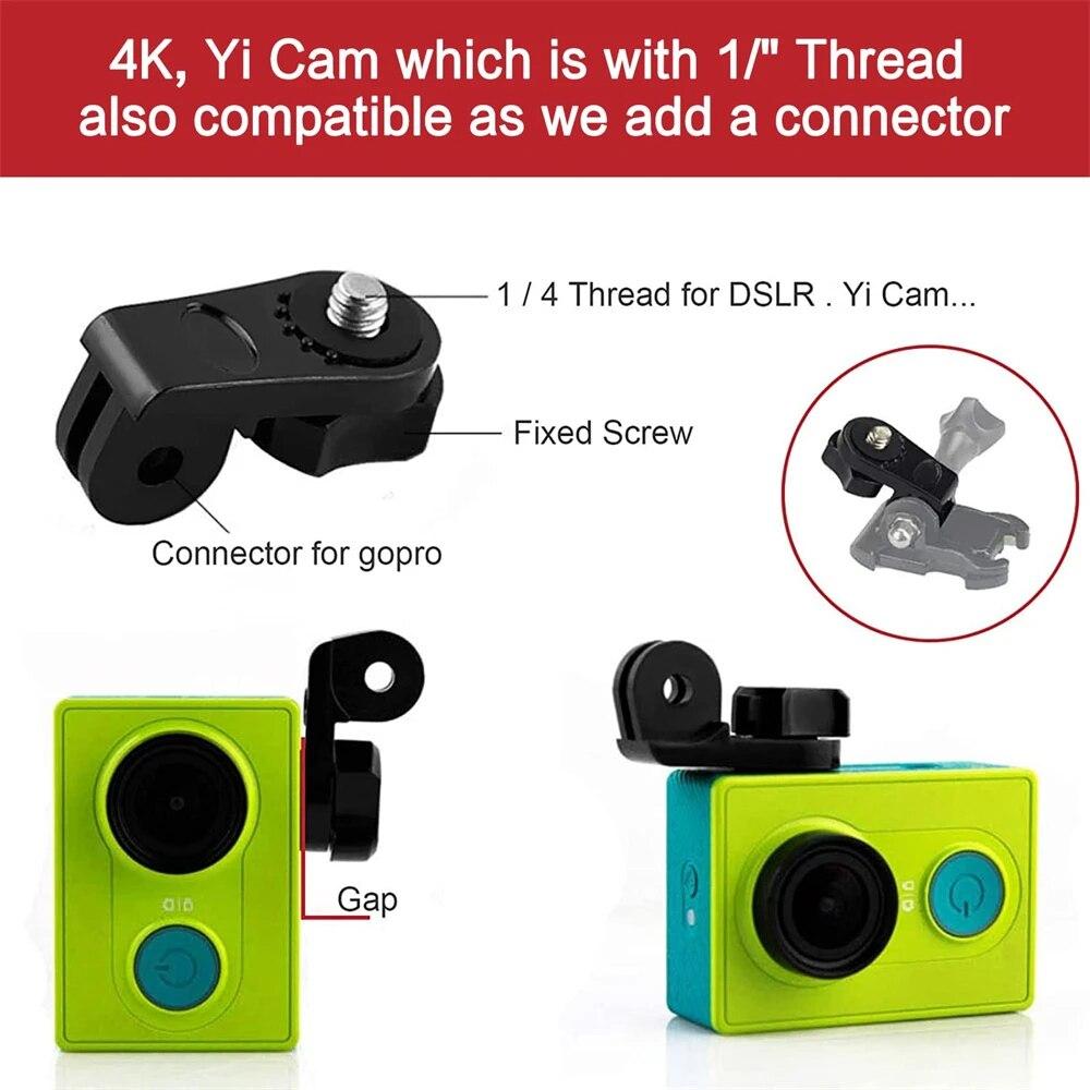 For GoPro Hero 12 Motorcycle Helmet Chin Mount Kits Cycling For GoPro Hero 11 10 9 8 7 6 5 4 Osmo AKASO SJCAM Action Camera