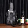 Crocodile Patterned Men's Chest Bag Made Of Genuine Leather Crossbody Cowhide With Claws Trendy Single Shoulder